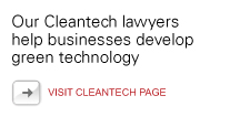 Cleantech lawyers develop green technologies