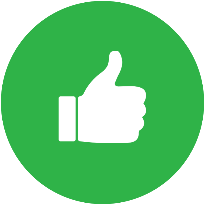 thumbs up blue icon