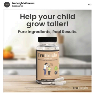 TruHeight Vitamins Ad