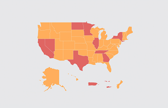 map of state data breach laws