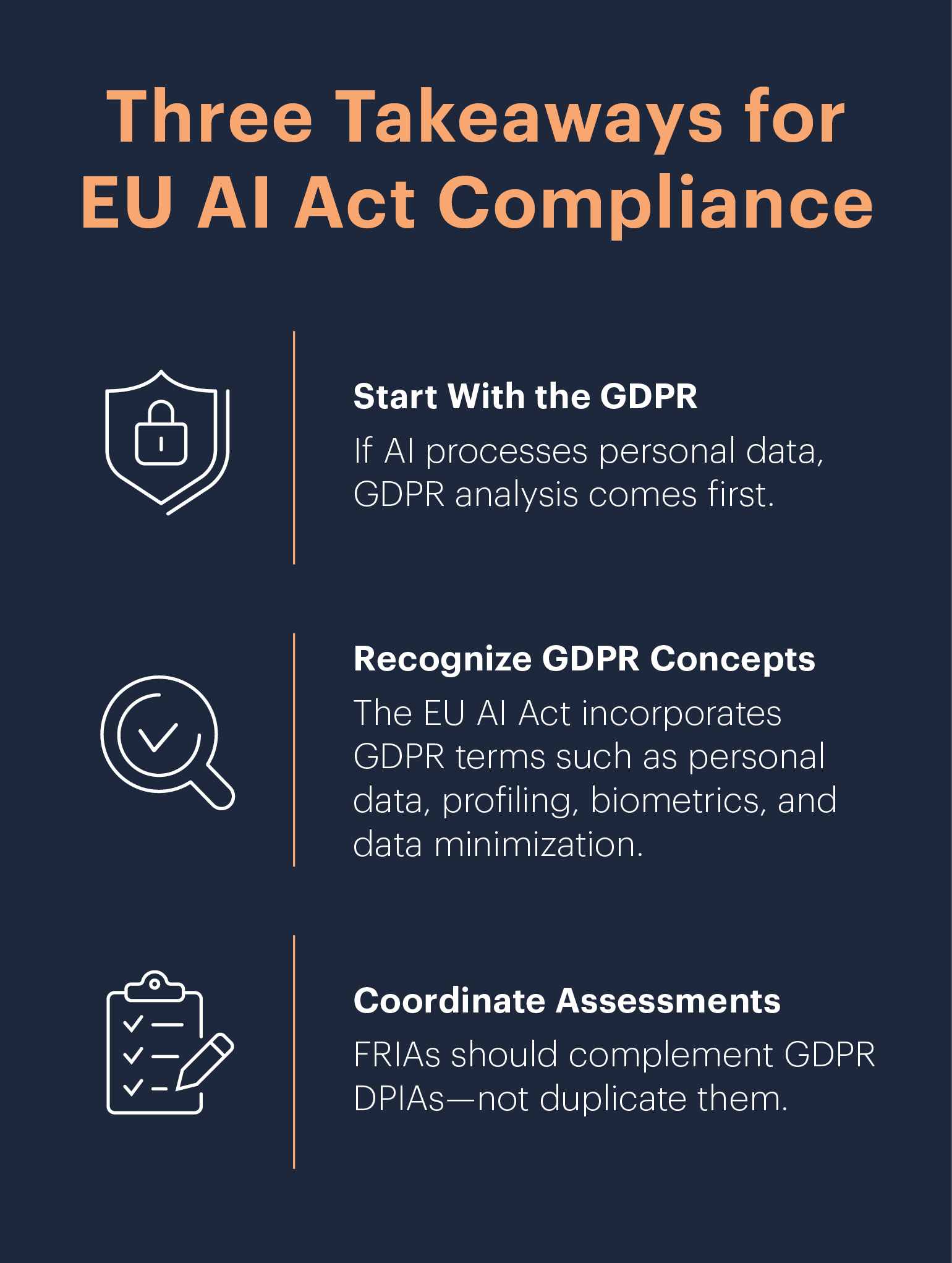 Three Takeaways for AI Act Compliance