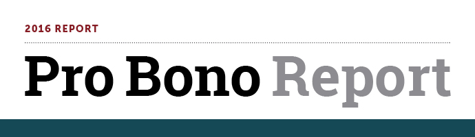 2016 Report - Pro Bono Report